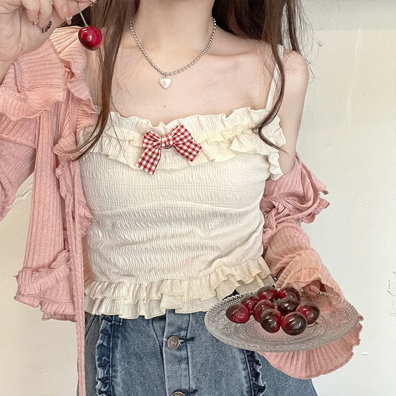 women's tops for fashion-conscious professionalsRuffled Fairy Doll Tank