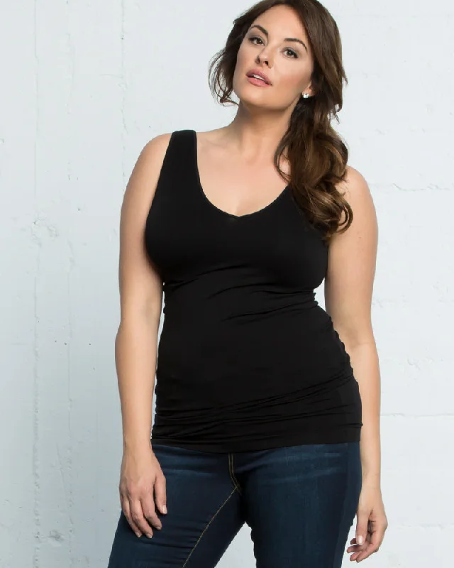 women's tops for those who seek both style and comfortPlus Size V-Neck Tank by Skinnytees