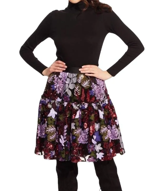 women's summer midi skirtsBelle Skirt In Tempest Bloom