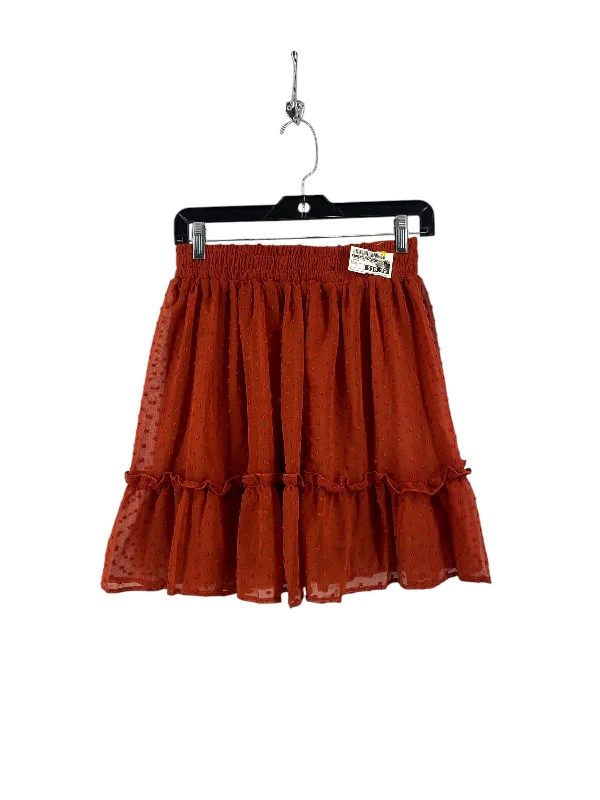 women's lace-up skirtsSkirt Mini & Short By Clothes Mentor In Orange, Size: S