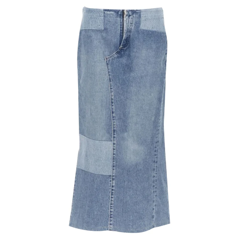 women's high-performance dressy skirtsMaison Martin Margiela deconstructed patchwork denim skirt