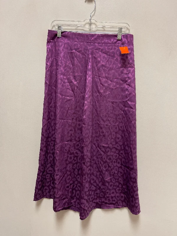 women's lightweight linen skirts for warm weatherSkirt Midi By Clothes Mentor In Purple, Size: 8