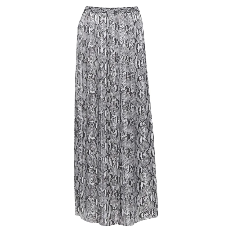 women's leather skirtsMichael Kors scaled leather print pleated midi summer skirt