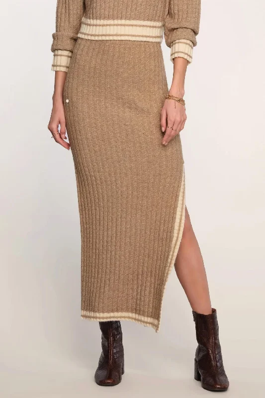 women's travel-friendly cocktail skirtsMirella Skirt In Camel