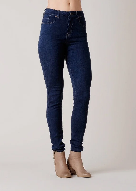 women's denim jeans with raw hemsBrooklyn Denim Co. High Rise Skinny Jean - Indigo