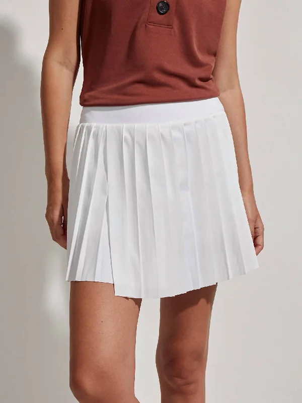 women's A-line skirtsKalmia Mid Rise Skort In White