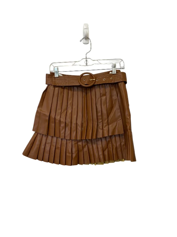 women's cool work skirtsSkirt Mini & Short By Fate In Brown, Size: M