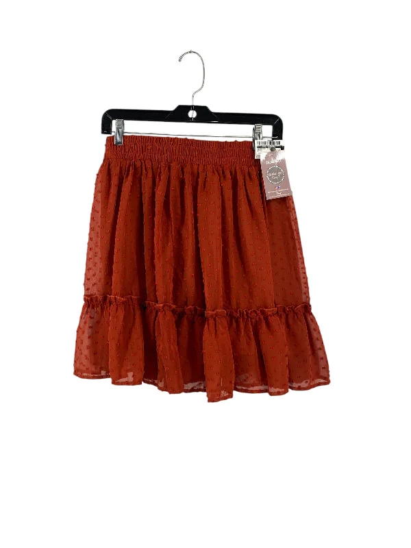 women's knitted skirtsSkirt Mini & Short By Clothes Mentor In Orange, Size: M