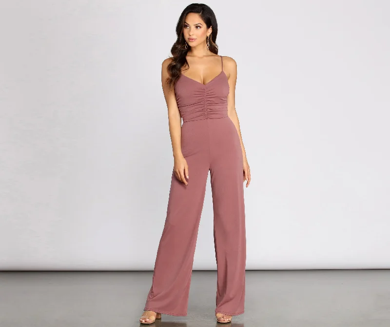 women's jumpsuits with bell sleevesGet It Together Cinch Jumpsuit