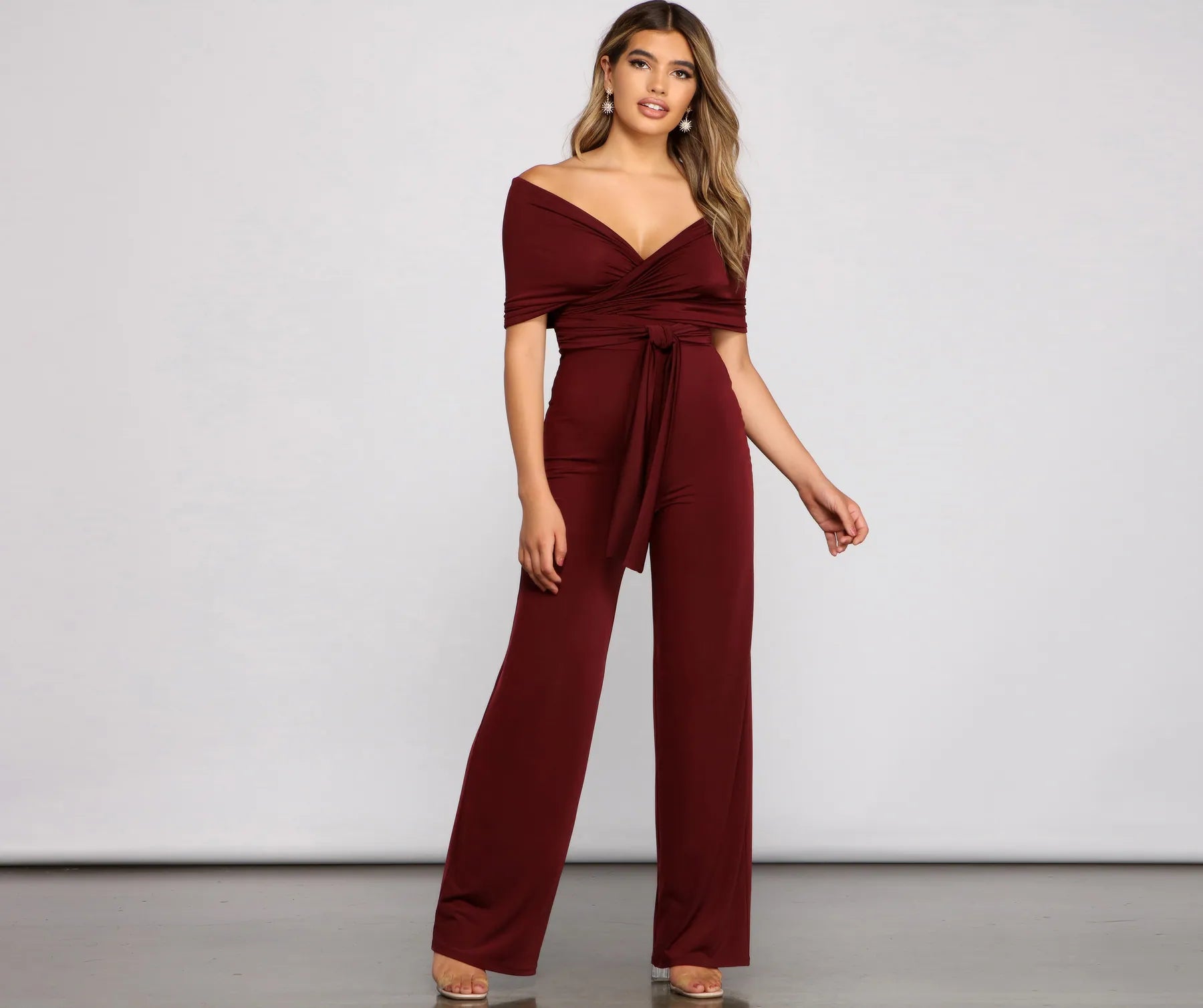 women's jumpsuits with rufflesSleek And Trendy Jumpsuit