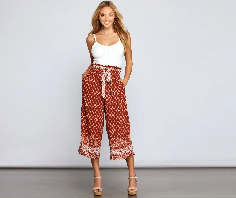 women's jumpsuits made of cottonCarefree Glamour Bohemian Paisley Jumpsuit