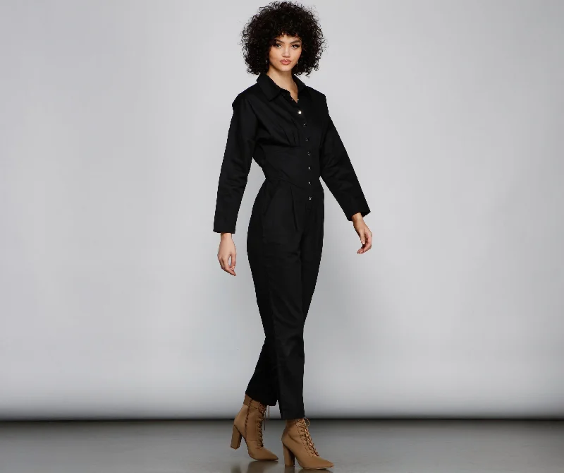 women's formal jumpsuitsGo With It Utility Jumpsuit