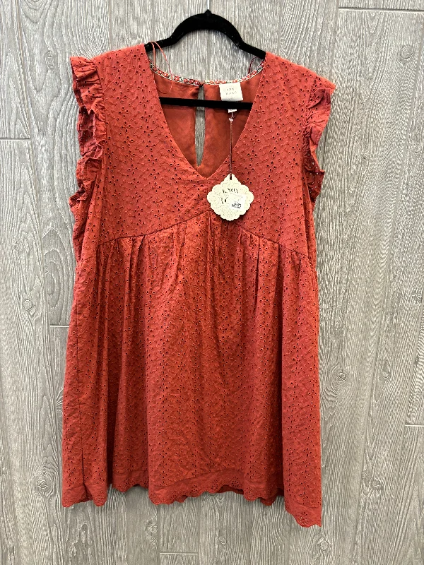 floral midi dressesDress Casual Midi By Knox Rose In Orange, Size: Xxl