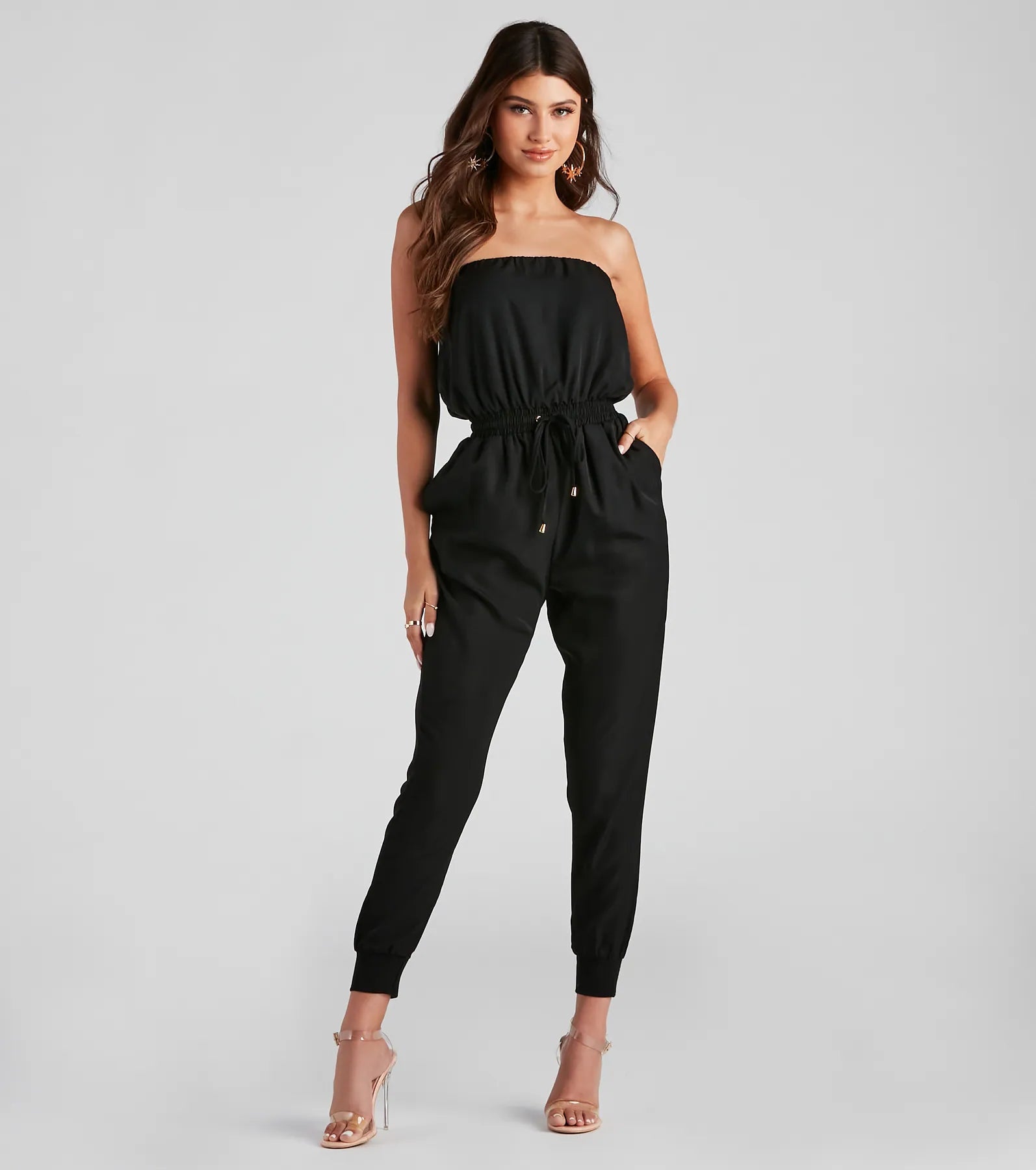 women's jumpsuits with checkered designsTake On The Day Jogger Jumpsuit