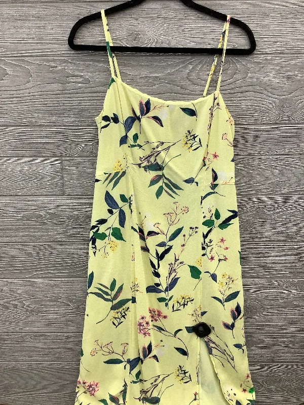 midi dresses with adjustable strapsDress Casual Midi By Banana Republic In Yellow, Size: S