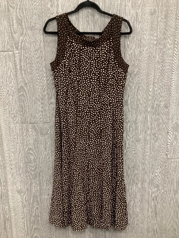 midi dresses with bow detailsDress Casual Midi By Perceptions In Brown, Size: Xl