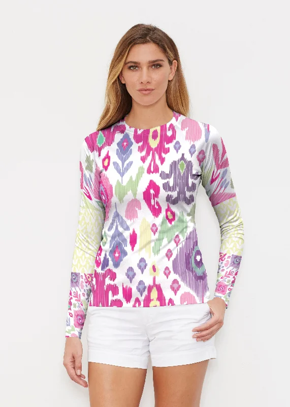 women's tops with spaghetti straps and deep V-necksSpring Pastel (8155) ~ Long Sleeve Rash Guard