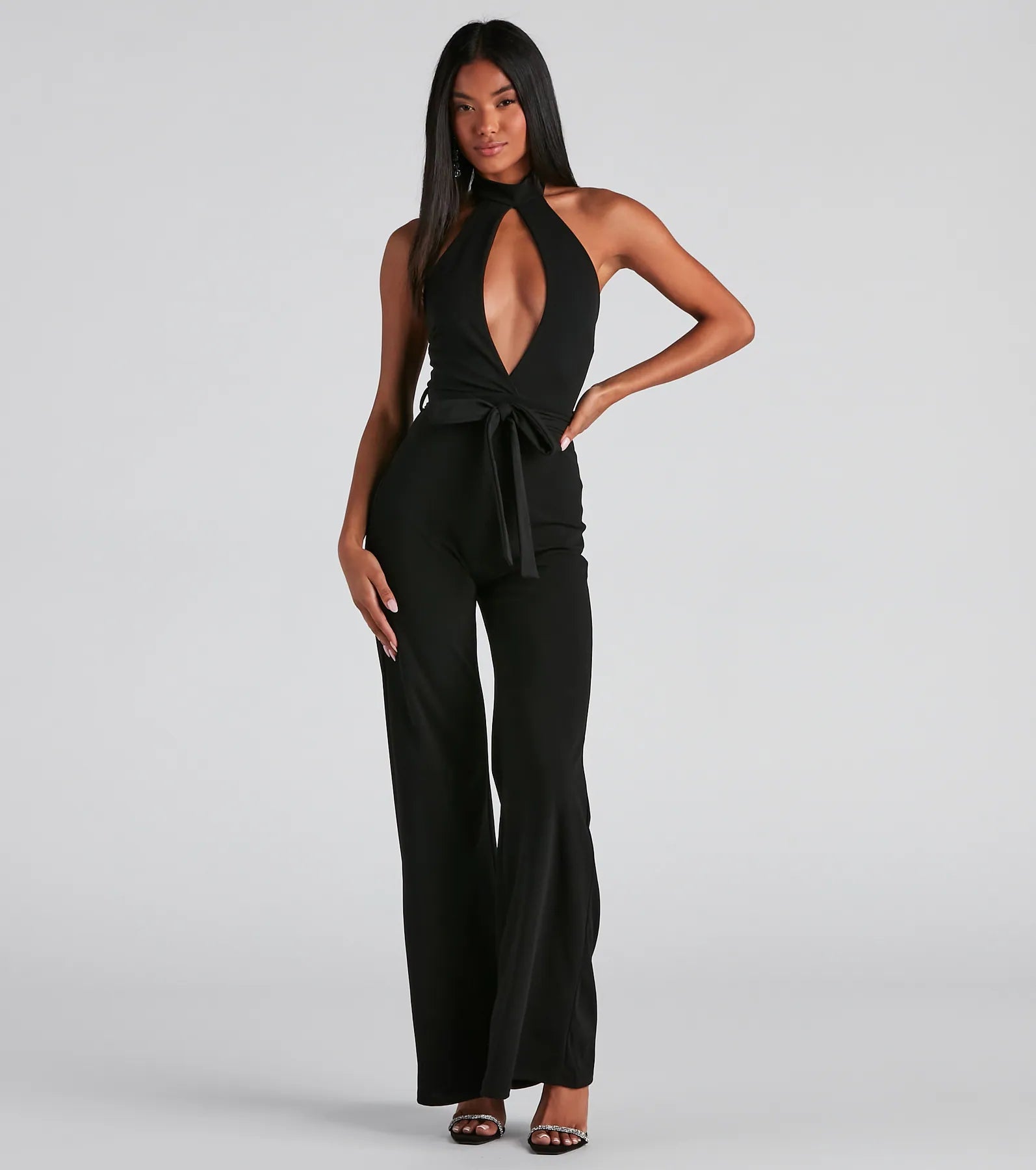 women's jumpsuits for loungingKey To Style Flared Jumpsuit