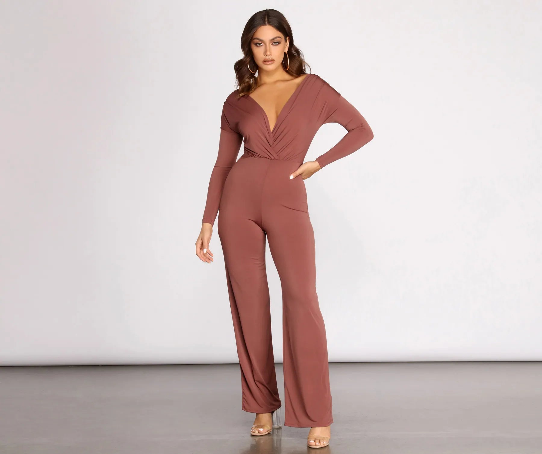 women's elegant jumpsuitsFor A Good Time Long Sleeve Jumpsuit