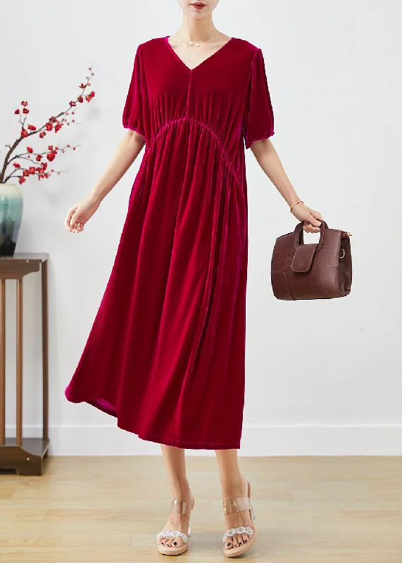 maxi dresses for mother of the brideFrench Mulberry Oversized Silk Velour Maxi Dress Fall