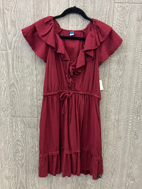 comfortable midi dressesDress Casual Midi By Old Navy In Red, Size: M