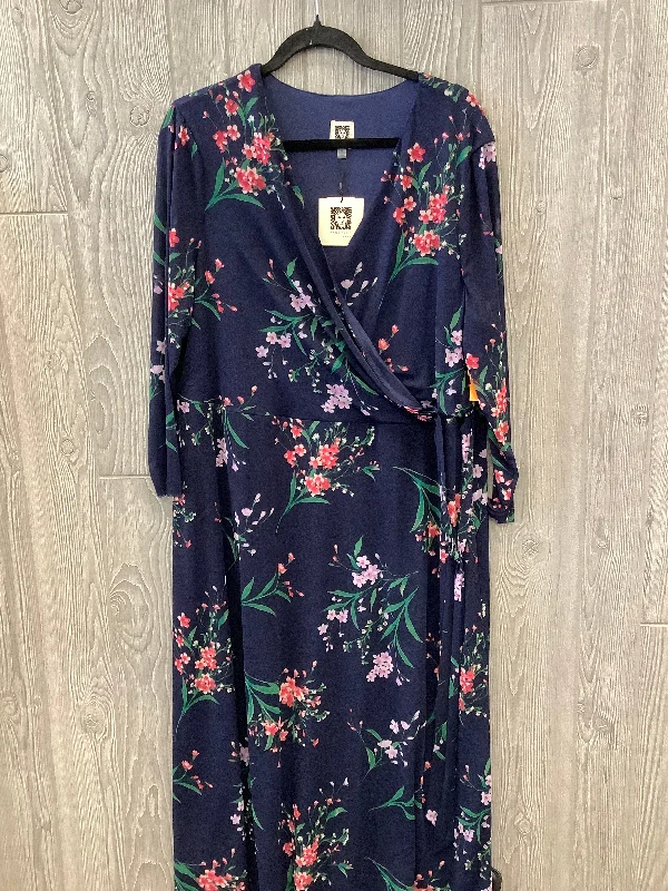 cotton midi dressesDress Casual Midi By Anne Klein In Floral Print, Size: 2x