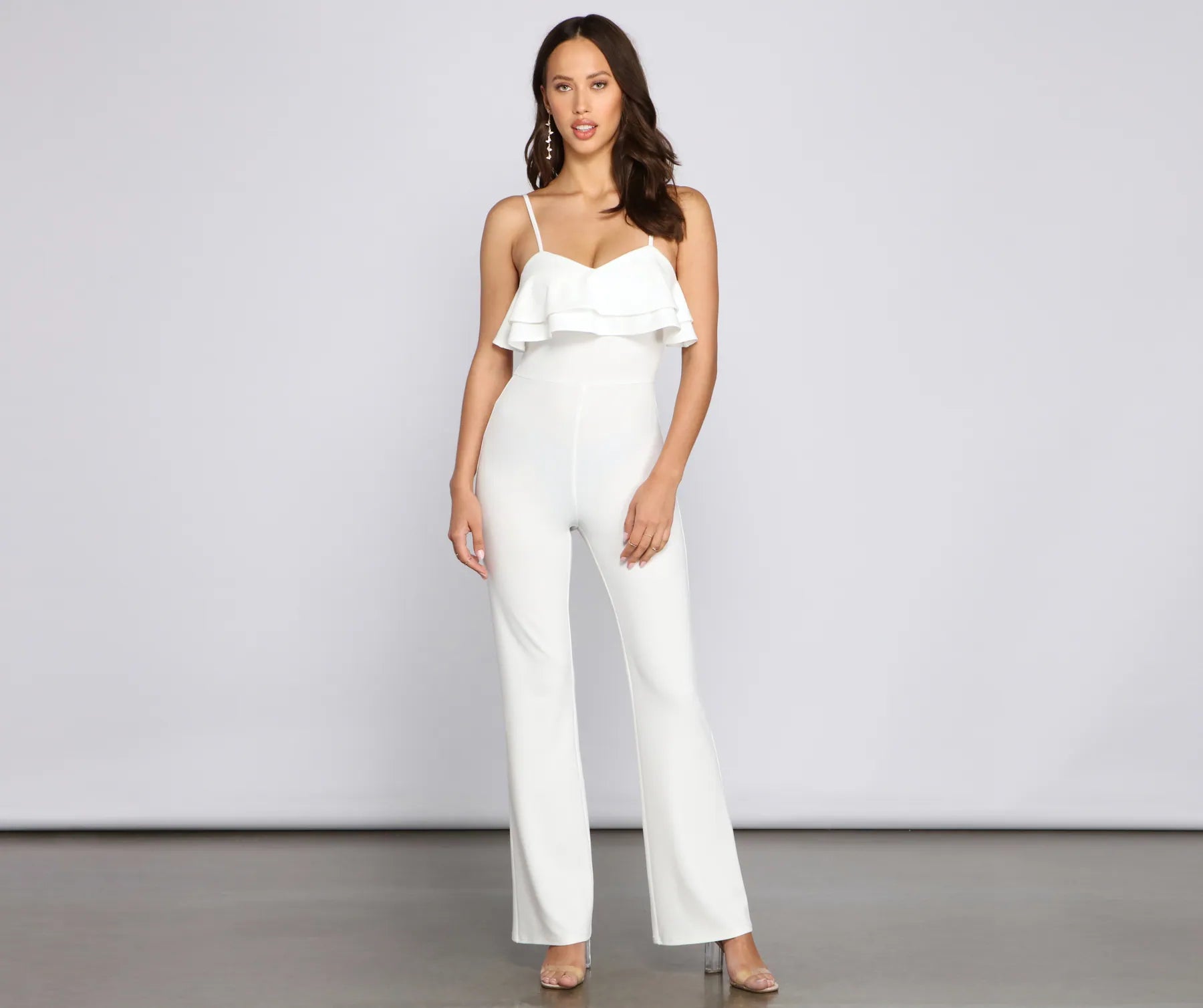 women's jumpsuits with off-the-shoulder necksIconic Sophistication Sleeveless Jumpsuit