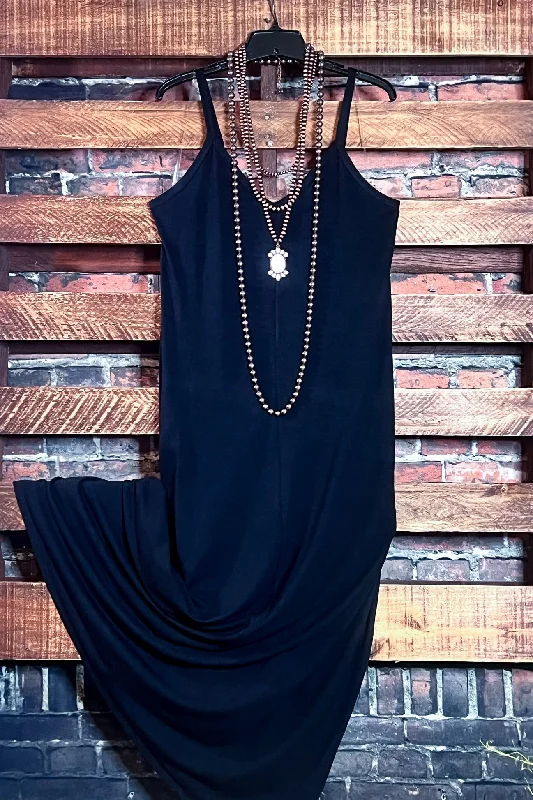 maxi dresses under $100BLACK COMFY MAXI DRESS