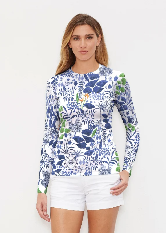 women's tops with cold-shoulder cuts and lace detailingPetals (8141) ~ Long Sleeve Rash Guard