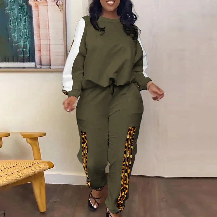 women's tops for those who love to experiment with fashionZ168617 Clothes 2024  yellow green spring women long sleeve 2 piece sets outfits women two piece set print going out outfits set