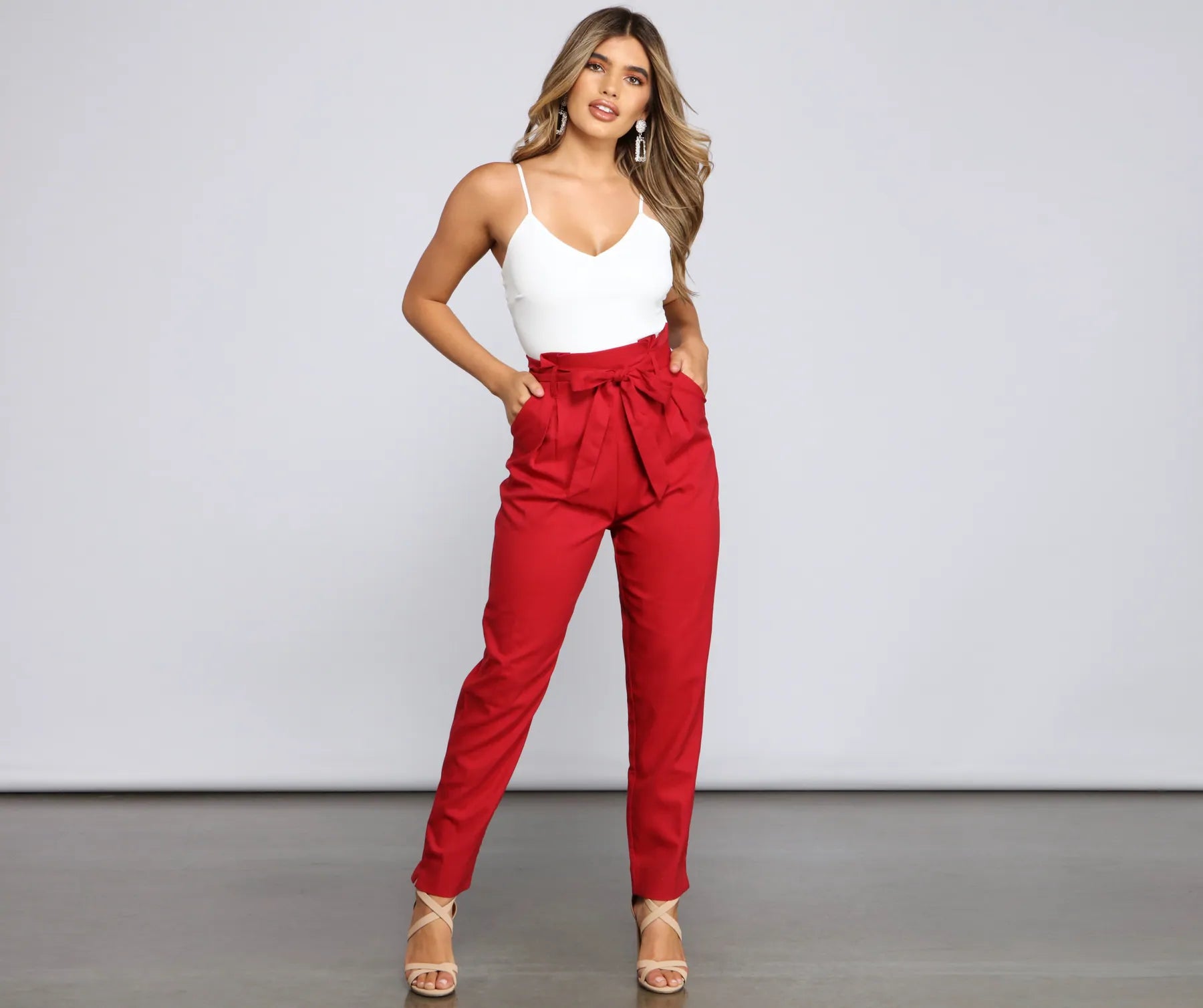 women's jumpsuits for dancingEffortlessly Stylish Tie-Waist Jumpsuit