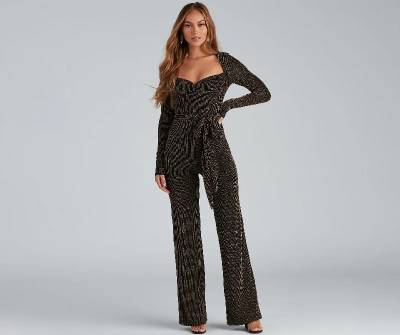 women's jumpsuits for high-performance fabricsShine In Celebration Lurex Jumpsuit