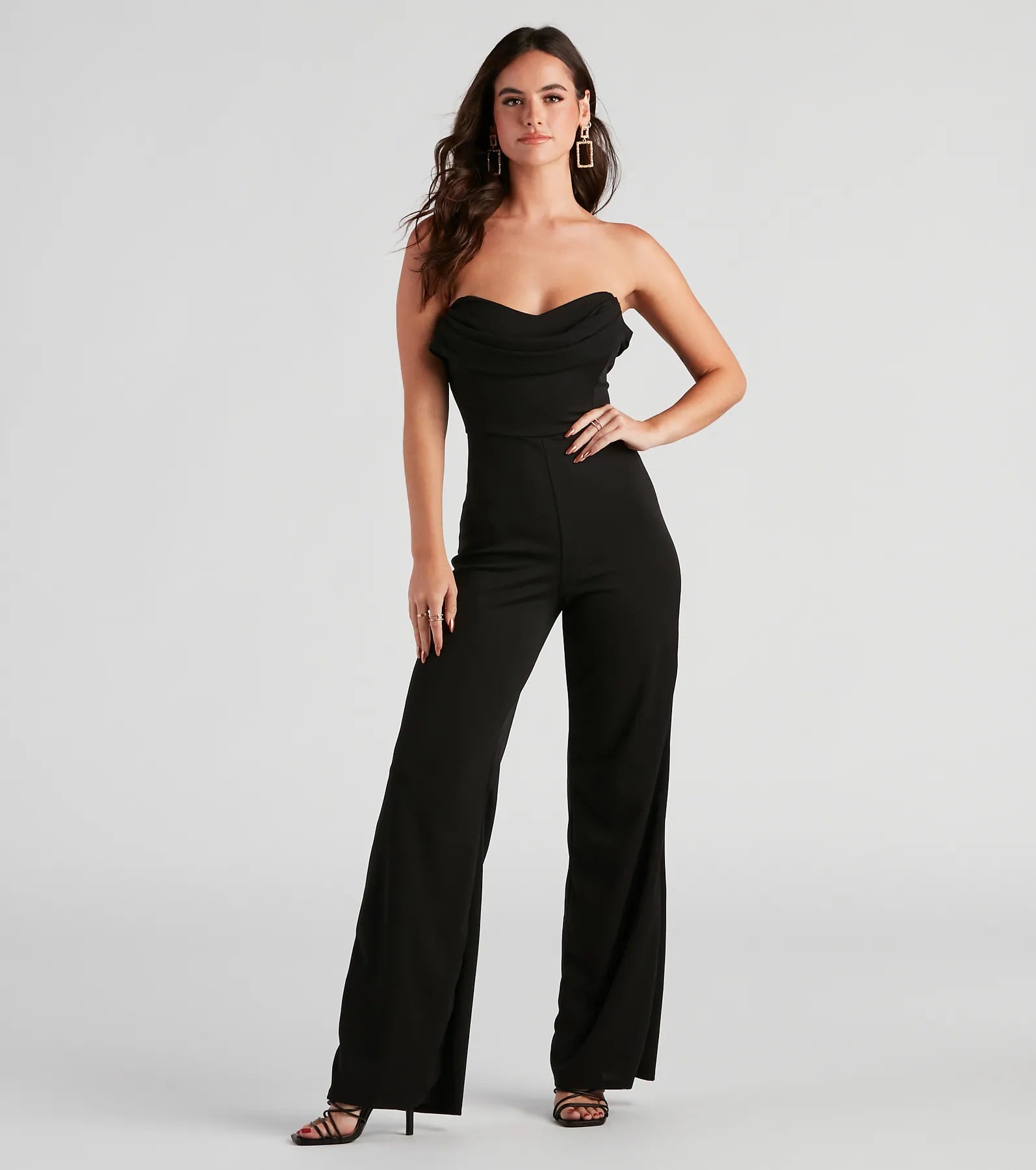 women's jumpsuits for weddingsNew Fling Crepe Strapless Jumpsuit