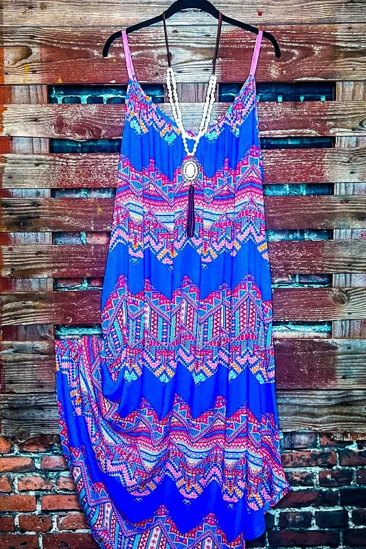 maxi dresses for day-to-night wearBy The Sea Maxi Dress Blue & Multi-Color