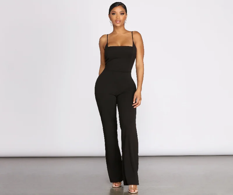 women's jumpsuits with metallic finishesAn Instant Classic Sleek Jumpsuit