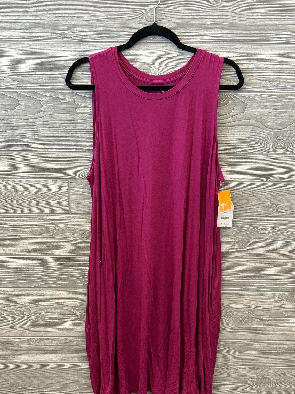 high-slit midi dressesDress Casual Midi By Time And Tru In Purple, Size: 3x