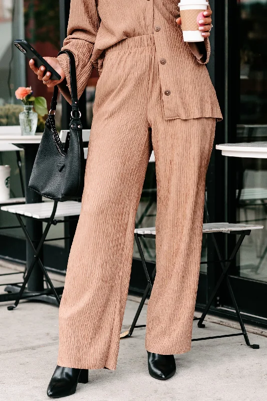 women's corduroy pantsInteresting Scenarios Textured Wide Leg Pants (Coco)