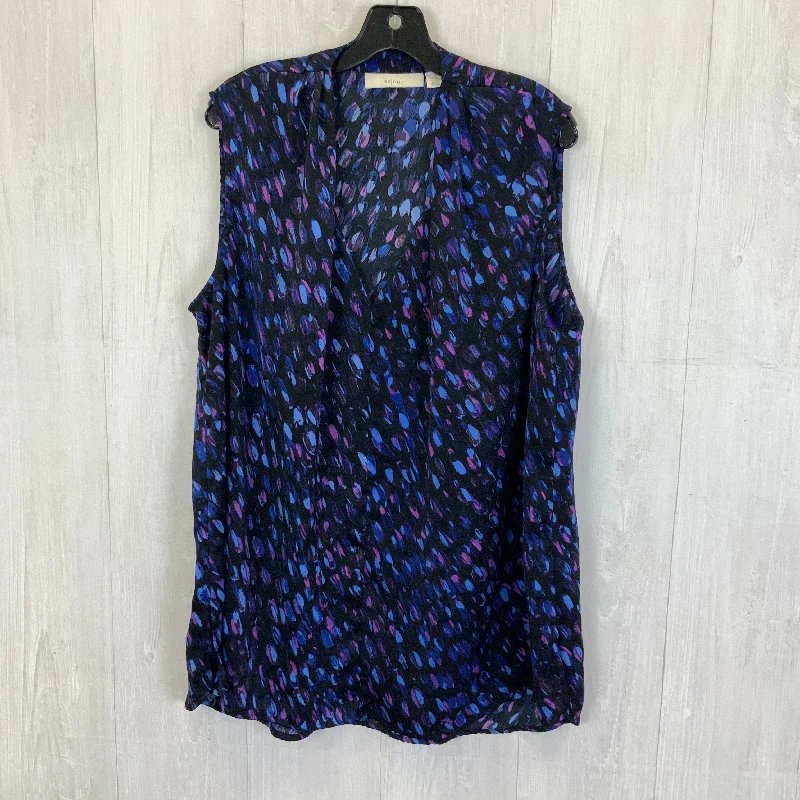 chic women's tops for everyday wearBlack & Blue Top Sleeveless Sejour, Size 1x