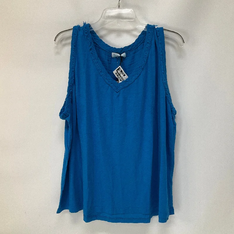 women's tops for those who seek both style and comfortBlue Top Sleeveless Michael Stars, Size 2x