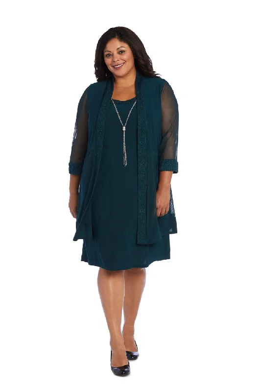 bespoke gown dressesDark Green 14W R&M Richards 5394W Short Plus Size Formal Dress Sale