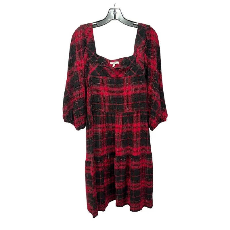 women's handmade dressesDress Casual Short By Maurices In Plaid Pattern, Size: 1x