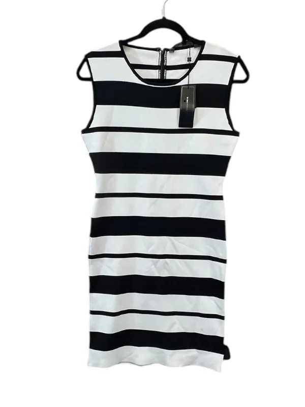 women's A-line dressesDress Designer By Bcbgmaxazria In Black & White, Size: L