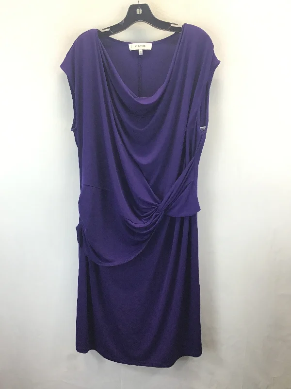 women's ethical fashion dressesDress Work By Jones Studio In Purple, Size: 2x