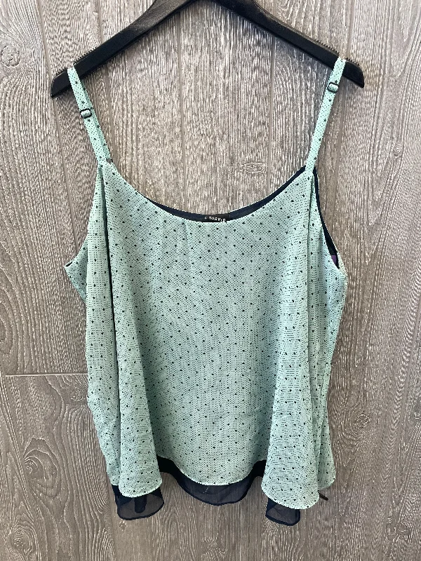 women's tops for maximalist fashion loversGreen Top Sleeveless Torrid, Size 3x