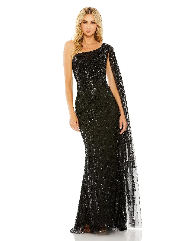 cocktail gown dressesMac Duggal 20528 Long One Shoulder Formal Dress