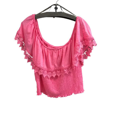 women's tops for those who love bold and vibrant colorsPink Top Sleeveless Cmc, Size 3x