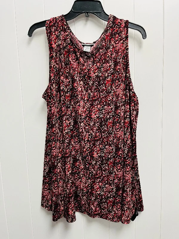 women's tops for maximalist fashion loversRed Top Sleeveless Catherines, Size 1x