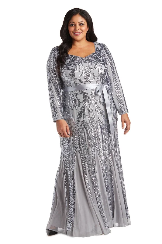 gown dress inspiration galleriesSilver 20W R&M Richards 5623W Long Plus Size Formal Dress Sale