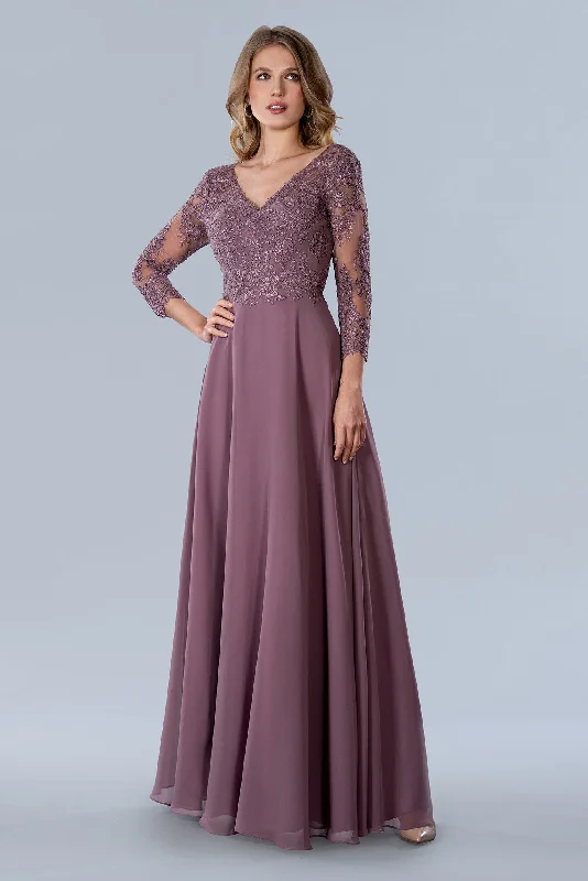 illusion gown dressesStella Couture 23365 Long Mother of the Bride Formal Dress