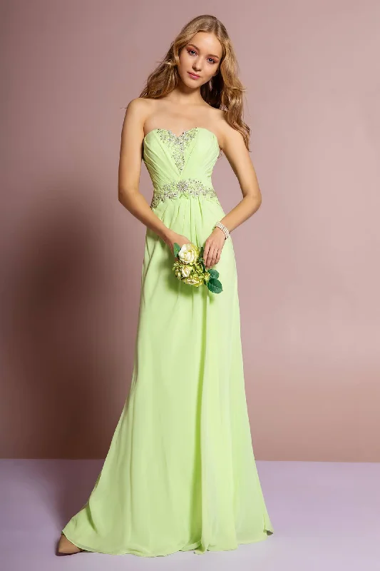 illusion sleeve gown dressesStrapless Sweetheart Long Formal Dress